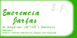 emerencia jarfas business card